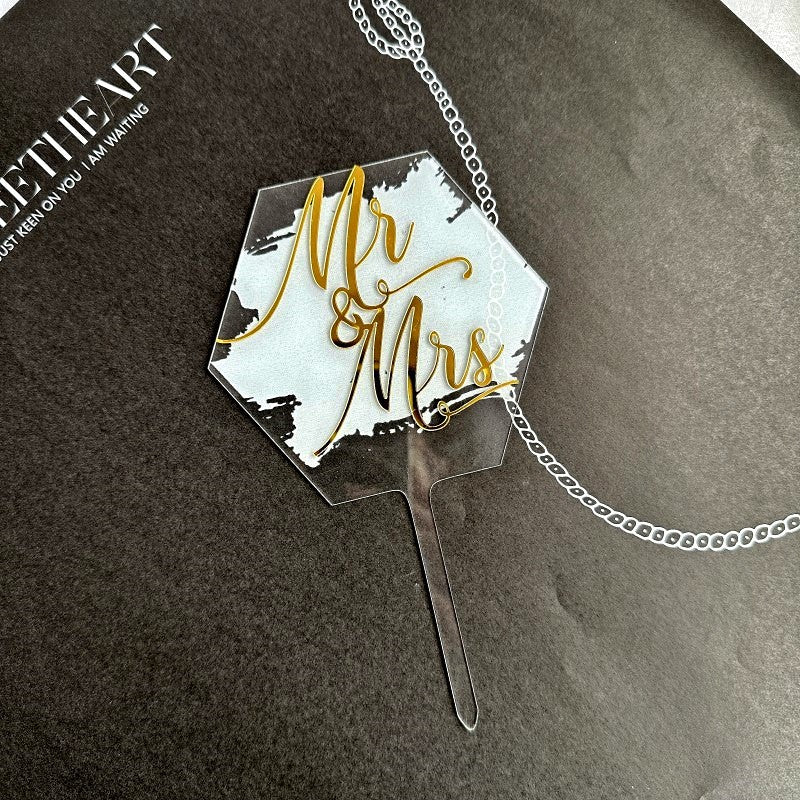 28pcs Blank Hexagon Acrylic Cake Toppers, Personalised Cake Topper, DIY Cake Topper, Cake Topper Blanks for Wedding, Birthday Festival Party Cake Decorations