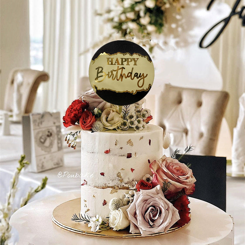 28pcs Blank Hexagon Acrylic Cake Toppers, Personalised Cake Topper, DIY Cake Topper, Cake Topper Blanks for Wedding, Birthday Festival Party Cake Decorations