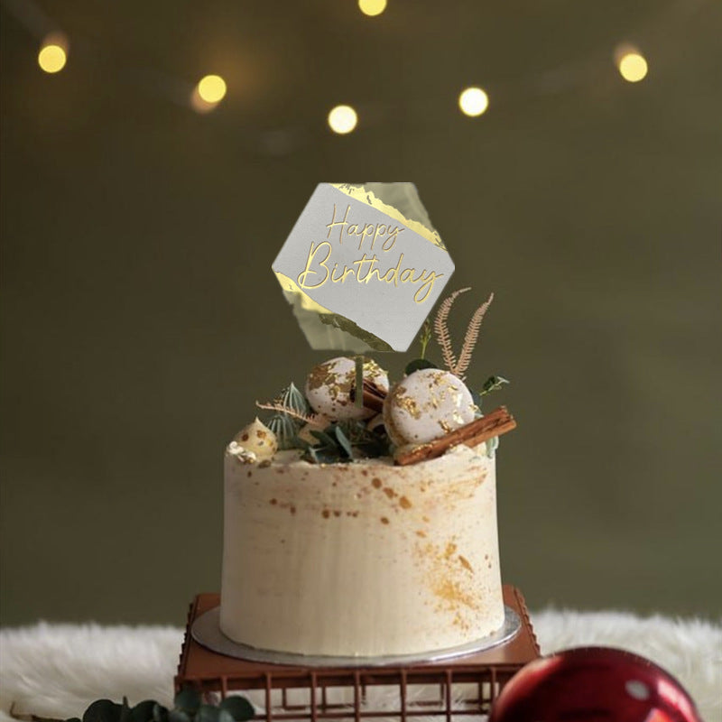 28pcs Blank Hexagon Acrylic Cake Toppers, Personalised Cake Topper, DIY Cake Topper, Cake Topper Blanks for Wedding, Birthday Festival Party Cake Decorations