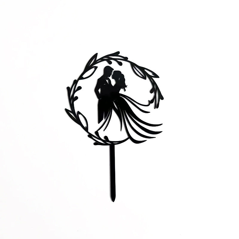 5pcs Acrylic Mr & Mrs Wedding Cake Topper Engagement Cake Decorations Sweet Couple Bride and Groom Cake Topper