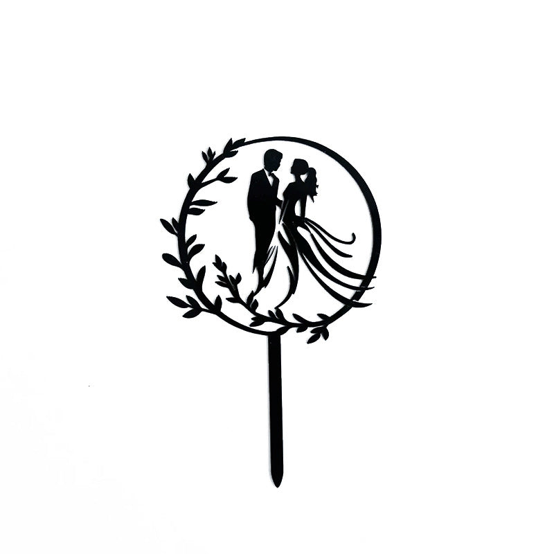 5pcs Acrylic Mr & Mrs Wedding Cake Topper Engagement Cake Decorations Sweet Couple Bride and Groom Cake Topper