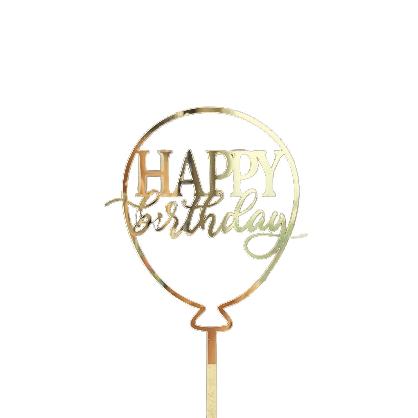 Basic Birthday Cake Topper | Simple Gold/Silver Acrylic Number or Word Toppers, Dishwasher Safe & Reusable, No-Fuss Birthday Party Essentials