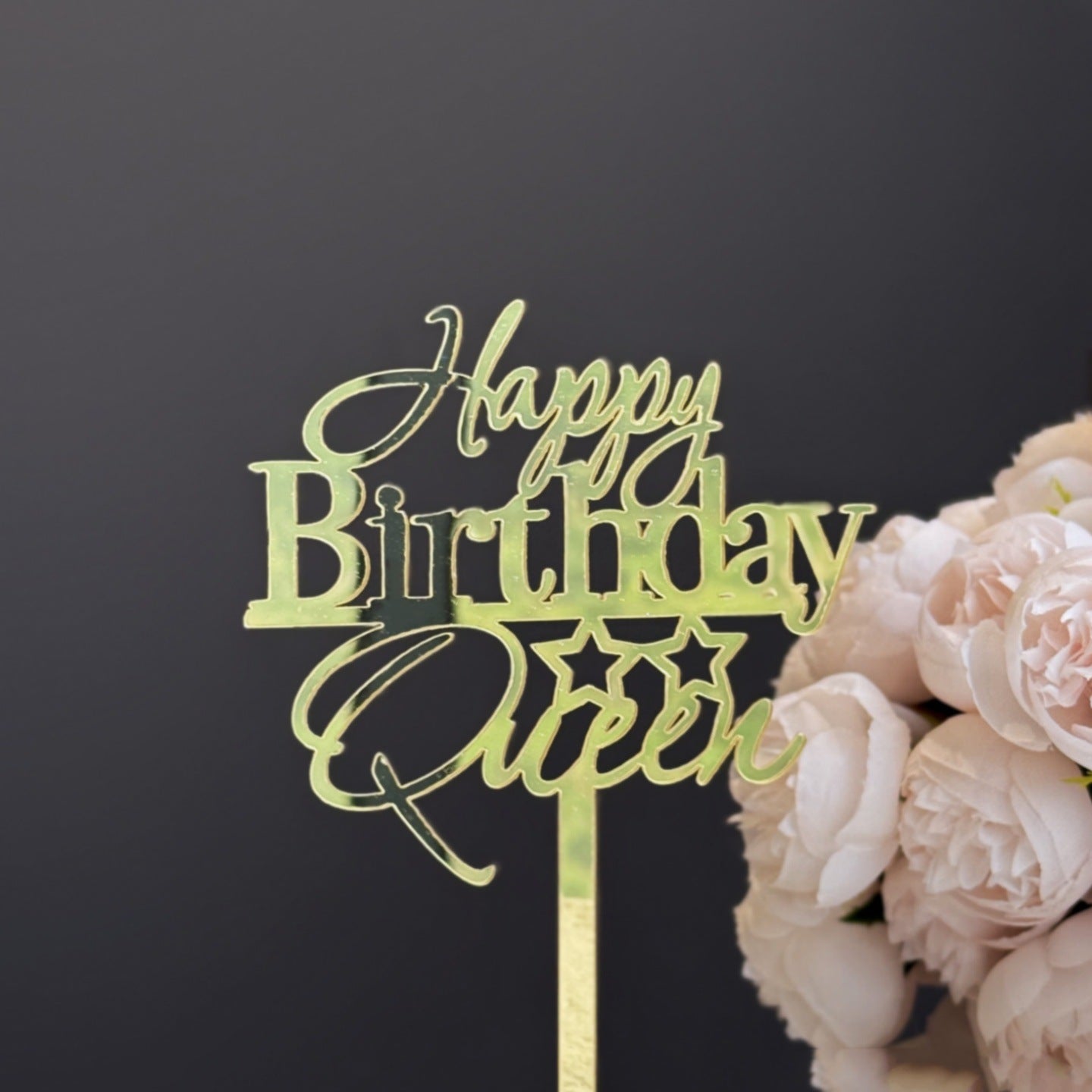 Basic Birthday Cake Topper | Simple Gold/Silver Acrylic Number or Word Toppers, Dishwasher Safe & Reusable, No-Fuss Birthday Party Essentials
