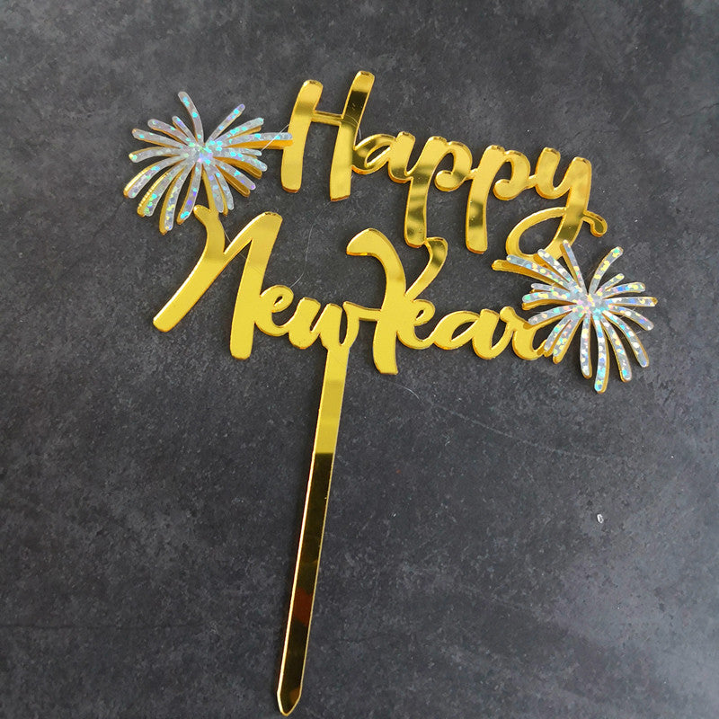 24pc Happy New Year Acrylic Cake Topper Cheers To The New Year Cake Toppers Hello 2024 Cake Decoration Cheers 2024 Gold Cake Decorations Cake Decor for 2024 New Years Eve Cake Supplies