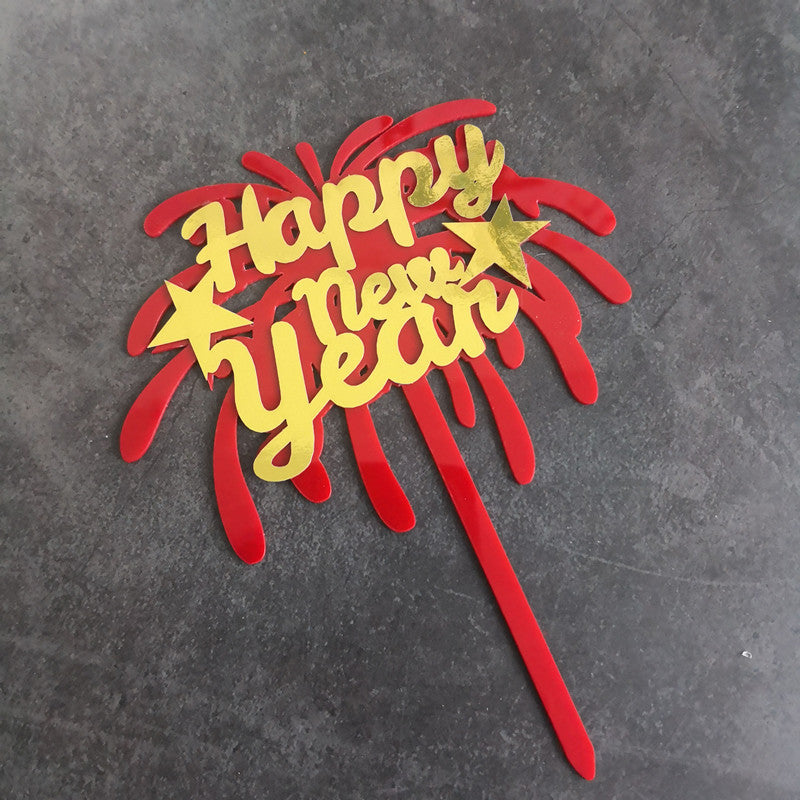 24pc Happy New Year Acrylic Cake Topper Cheers To The New Year Cake Toppers Hello 2024 Cake Decoration Cheers 2024 Gold Cake Decorations Cake Decor for 2024 New Years Eve Cake Supplies