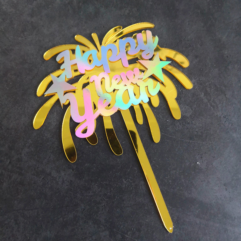 24pc Happy New Year Acrylic Cake Topper Cheers To The New Year Cake Toppers Hello 2024 Cake Decoration Cheers 2024 Gold Cake Decorations Cake Decor for 2024 New Years Eve Cake Supplies