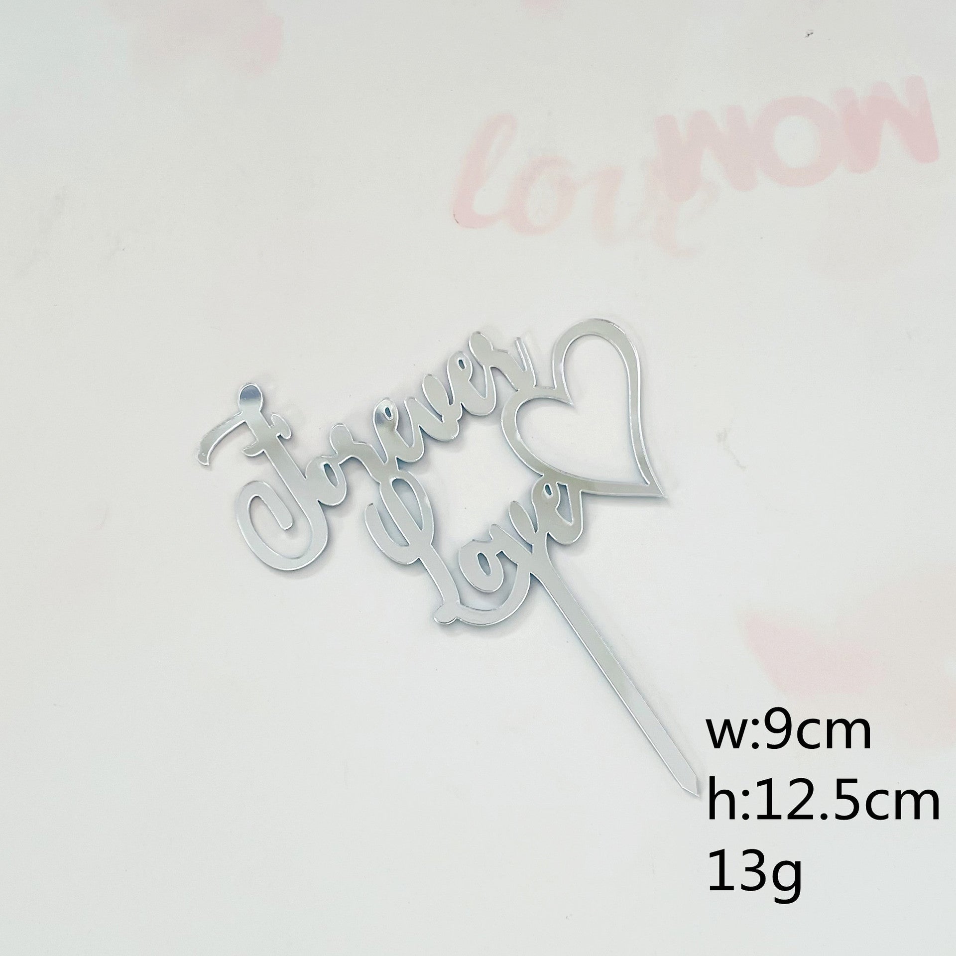 4pcs Forever Love Acrylic Cake Topper – Valentine’s Wedding & Proposal Cake Decor