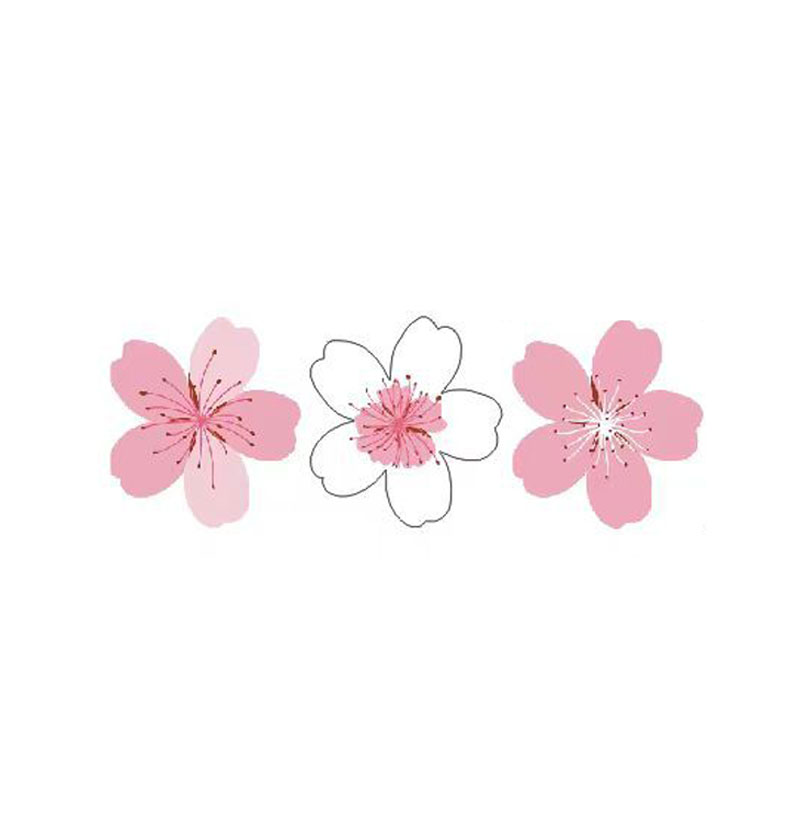 Spring Sakura Blossom Set | 60 Edible Wafer Paper Cherry Flowers with Gradient Petals, Japanese Garden-Inspired Cake Decor, Delicate Falling Petal Effect for Dessert Tables