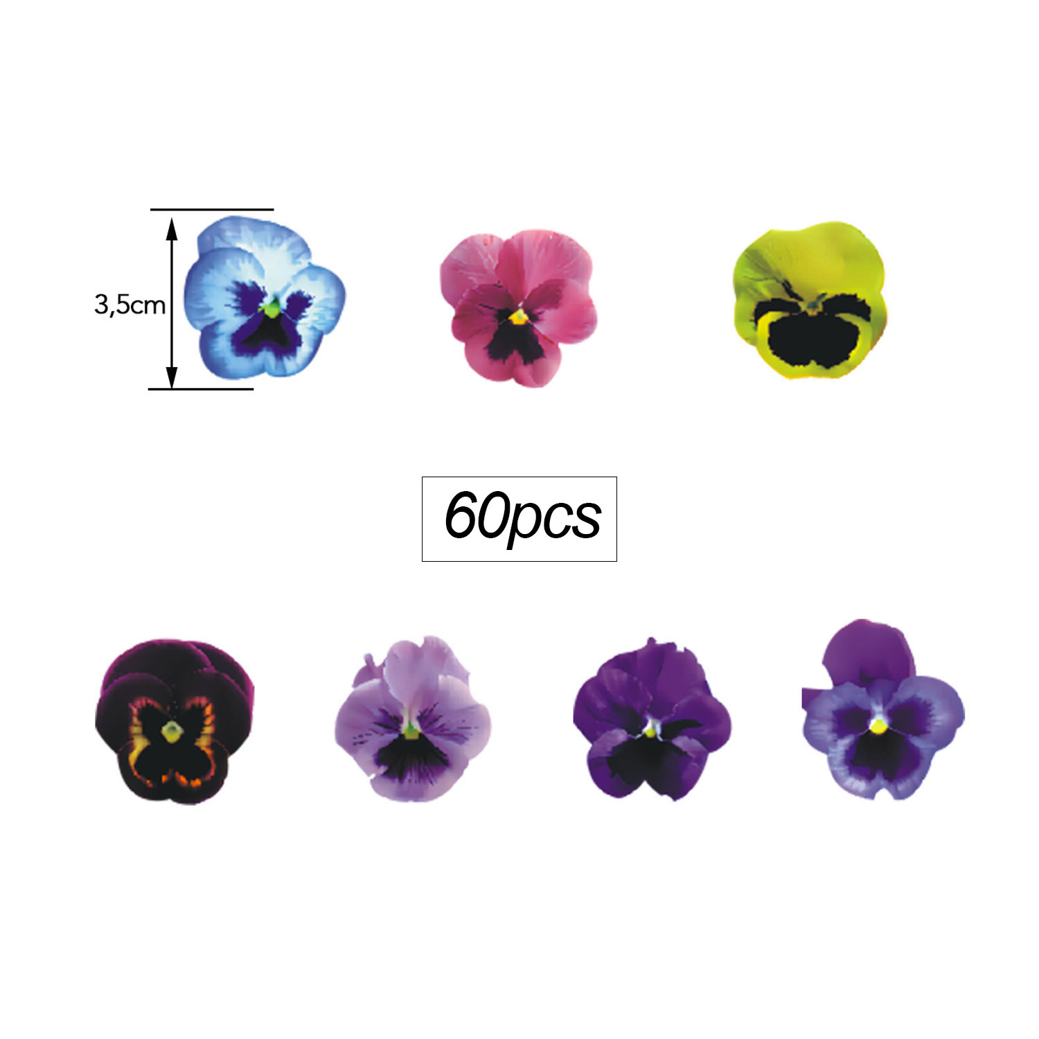 Spring Sakura Blossom Set | 60 Edible Wafer Paper Cherry Flowers with Gradient Petals, Japanese Garden-Inspired Cake Decor, Delicate Falling Petal Effect for Dessert Tables