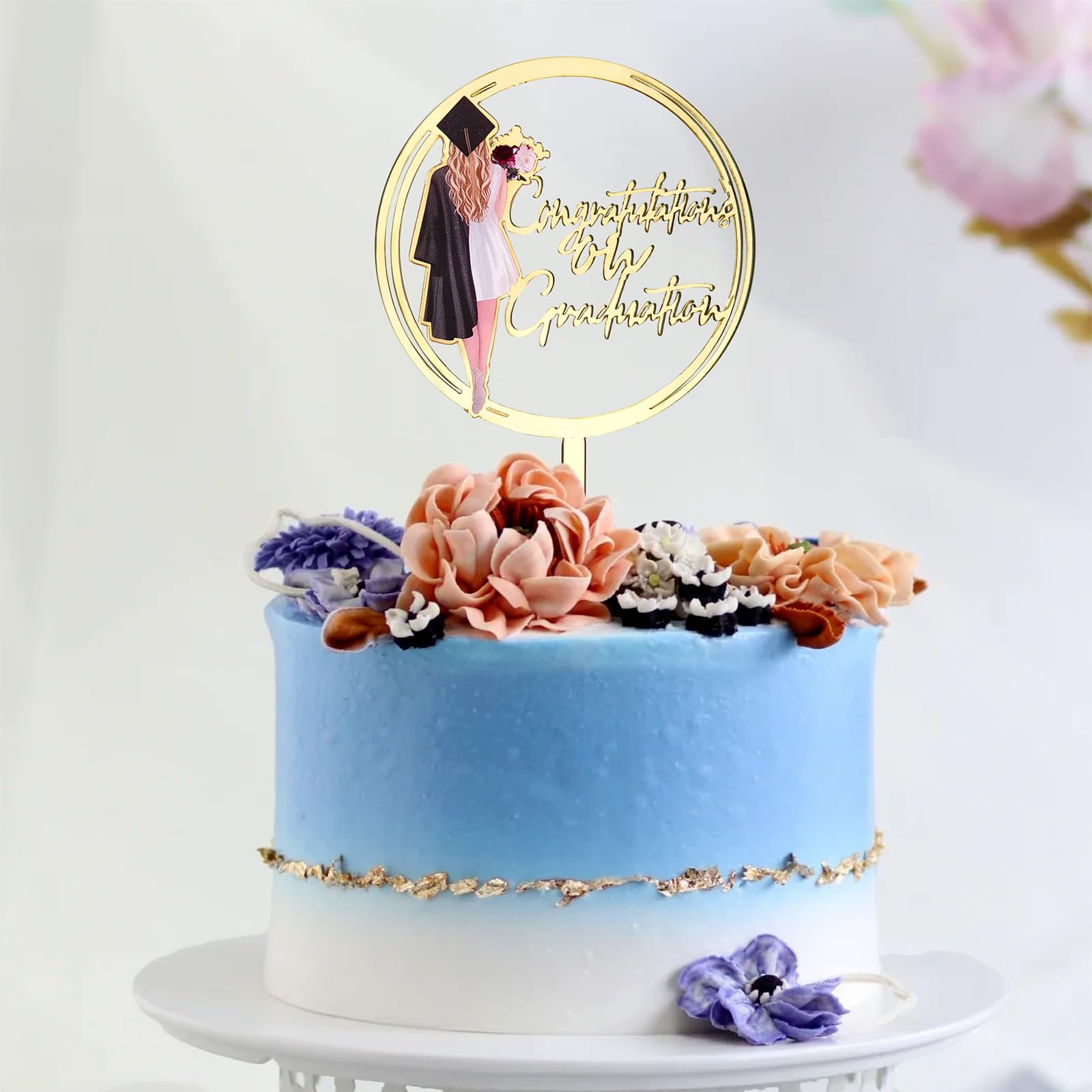 Congratulations 2026 Graduation Topper | Class of 2026 Cake Decor for High School & College Parties, Grad Celebration Cake Decoration