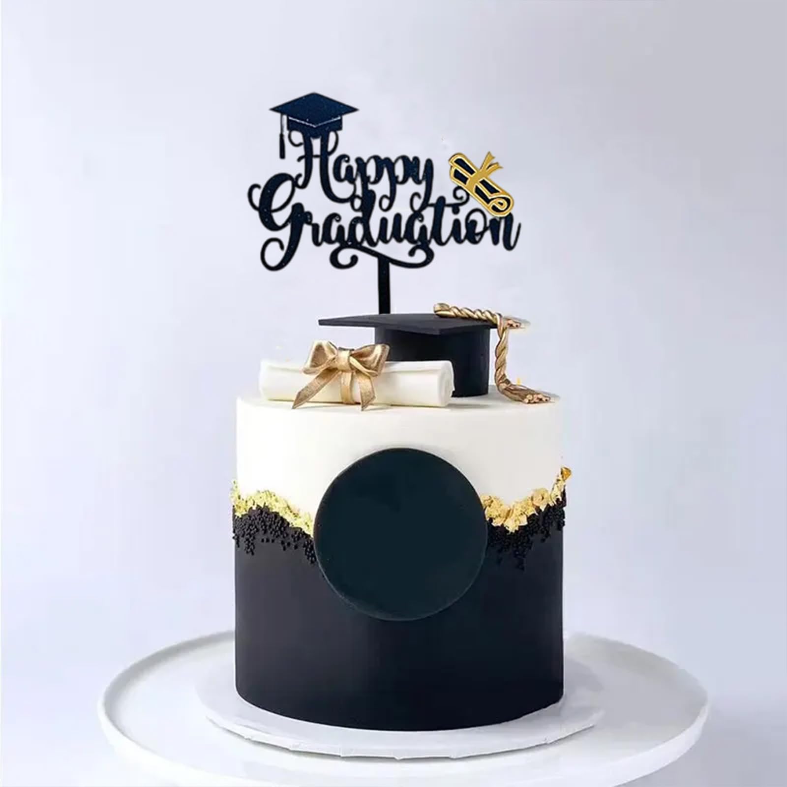 Class of 2026 Graduation Cake Toppers | Acrylic Cake Decor with Adjustable Centerpiece Sticks, High School & College Celebration Party Supplies