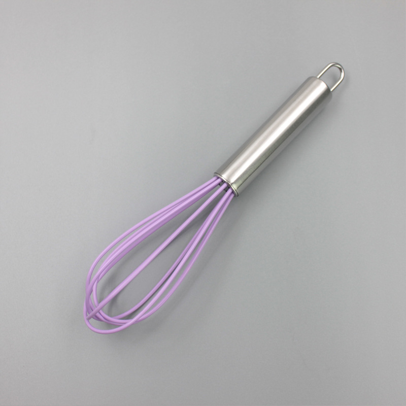 Stainless Steel Handle Silicone Whisk - 8/10/12 Inch Heat Resistant Kitchen Mixer