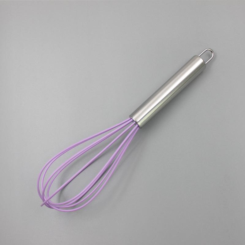 Stainless Steel Handle Silicone Whisk - 8/10/12 Inch Heat Resistant Kitchen Mixer