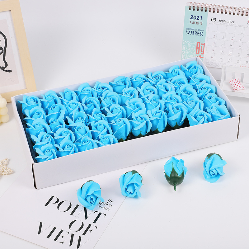 Two Layer Rose Soap Flower Heads Artificial Rose Petals for Valentine's Day Wedding Gift Box Decor