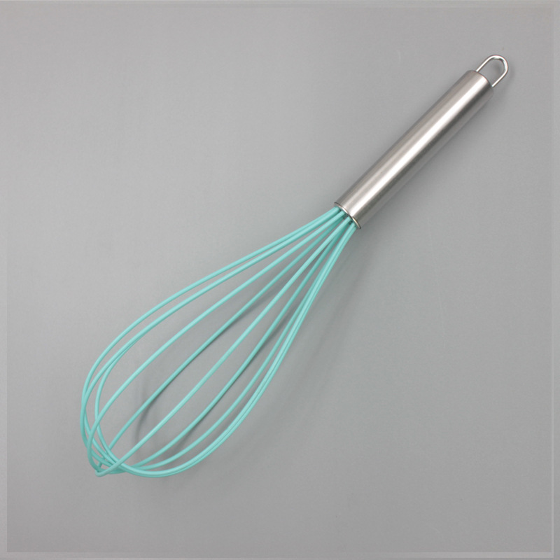 Stainless Steel Handle Silicone Whisk - 8/10/12 Inch Heat Resistant Kitchen Mixer