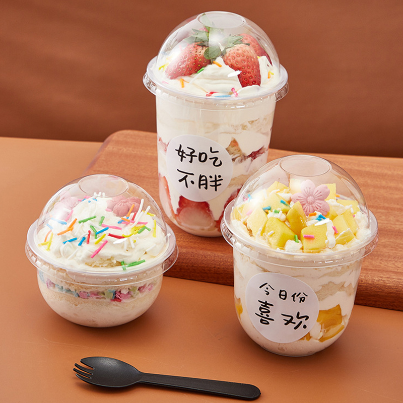 Popular Dessert Cups | U-Shaped Mille Crepe Cake & Fat Cups | Parfait, Ice Cream Sundae, Tiramisu, Mousse Cups for Baking