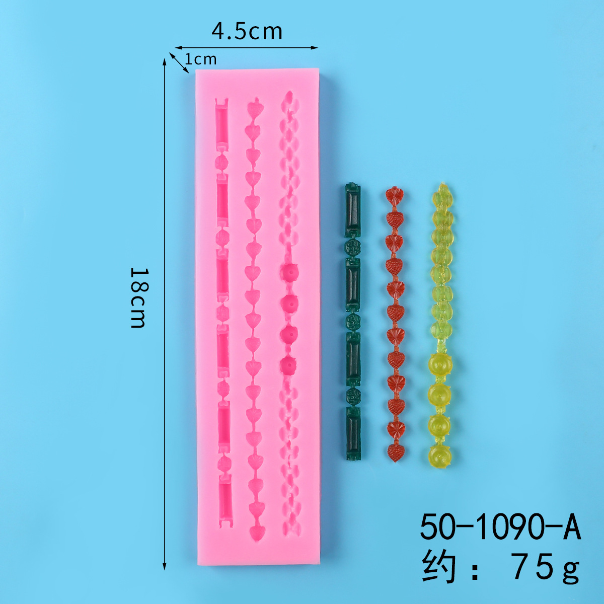 Rope & Pearl Silicone Fondant Molds, Braided & Knitted Texture Cake Border Molds for Chocolate, Sugarcraft & Dessert Decorating
