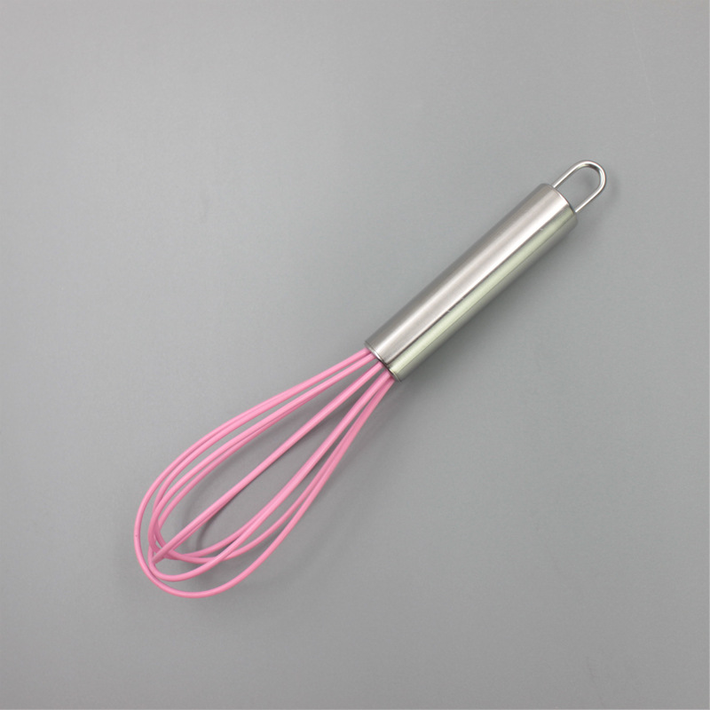 Stainless Steel Handle Silicone Whisk - 8/10/12 Inch Heat Resistant Kitchen Mixer