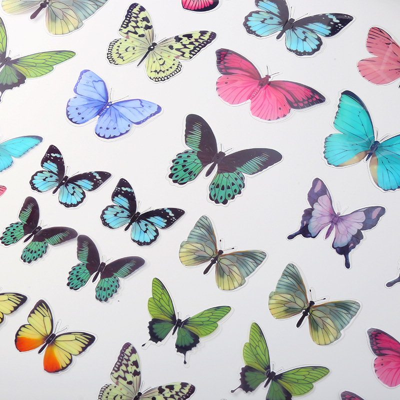 Lifelike 3D Butterfly Stickers: Dual-Purpose Wall Art & Cake Toppers, Premium PVC Material