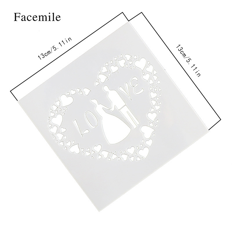 Cake Stencils Set, Lace & Floral Border Templates, 4-Piece Fondant Embossing Molds for Dessert Decorating, Spray & Airbrush Cake Stencils