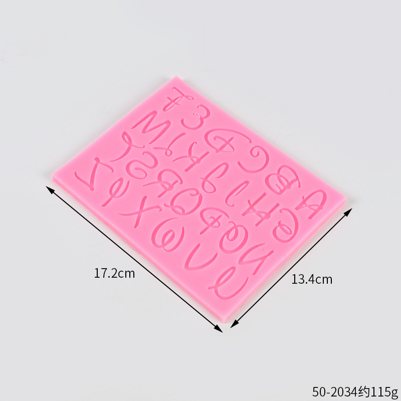 DIY Baking Uppercase & Lowercase Letter Silicone Molds, Alphabet & Number Molds for Fondant Cake Decorating