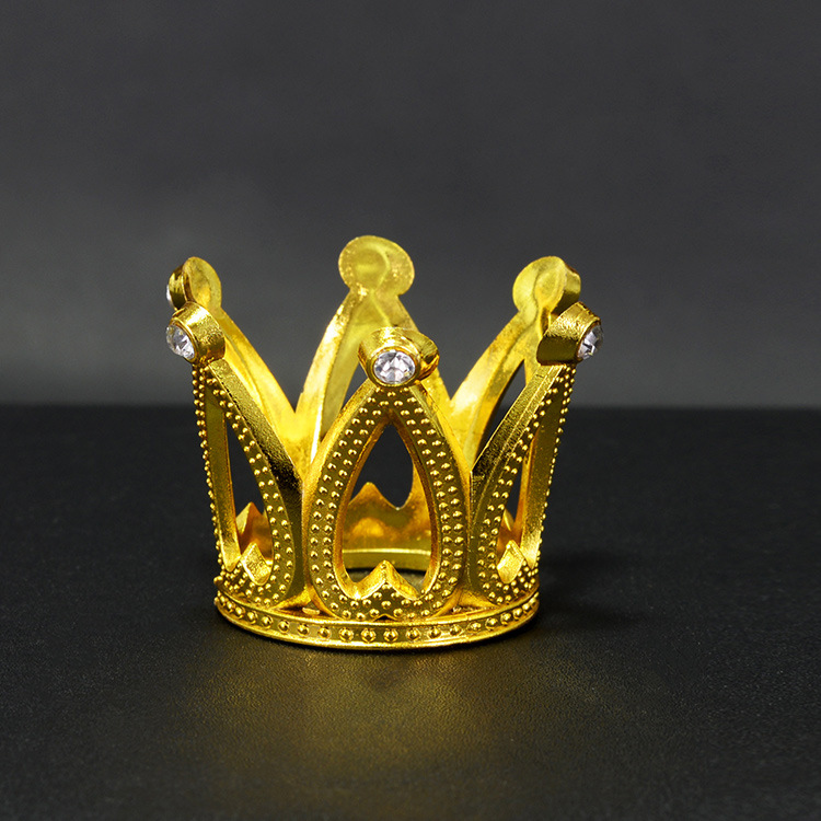 Princess Rhinestone Crown - Round Heart Design, Dual Use for Kids' Birthday Cake Decoration & Stage Performance Accessories