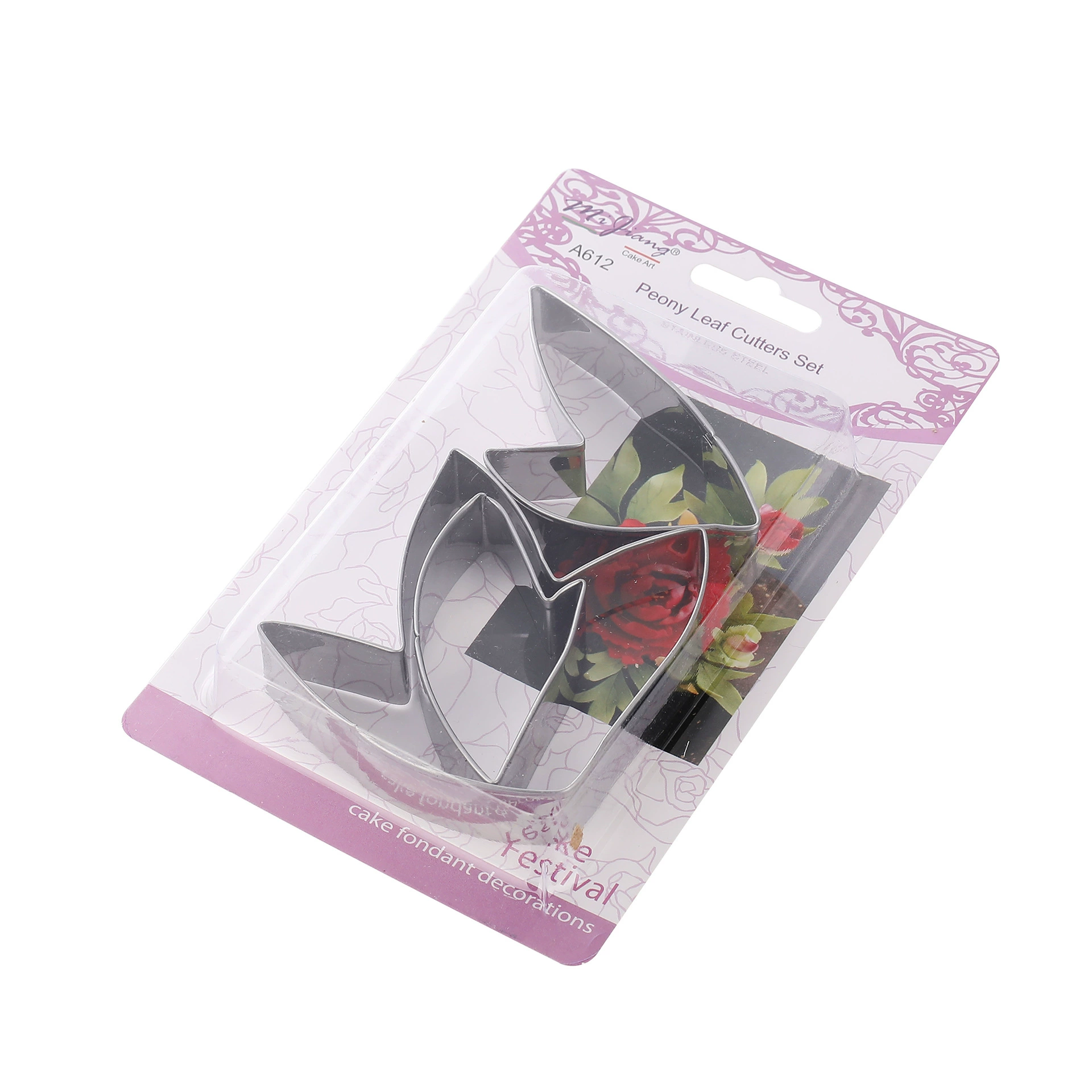 Professional Peony Cutter & Veiner Set | Stainless Steel Cookie Cutter with Silicone Veining Mold | Fondant Gumpaste Flower Making Tool