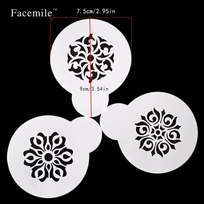 Cake Stencils Set, Lace & Floral Border Templates, 4-Piece Fondant Embossing Molds for Dessert Decorating, Spray & Airbrush Cake Stencils