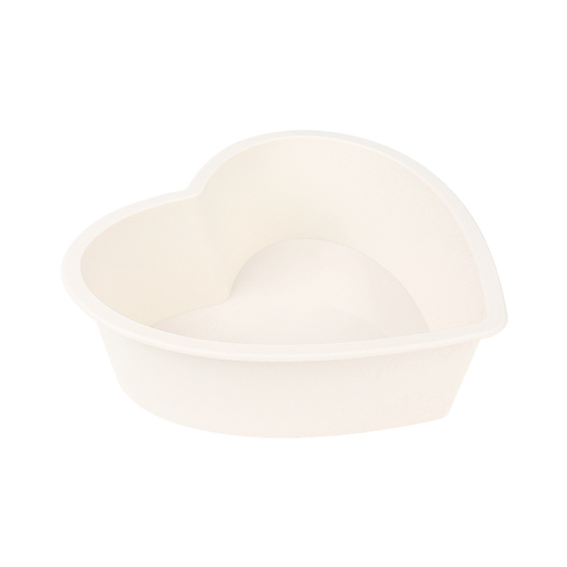 6 Inch Heart Shaped Silicone Cake Pan Non-Stick Food Grade Chiffon Mousse Baking Mold Oven Safe Valentine’s Day Dessert Baking Tool