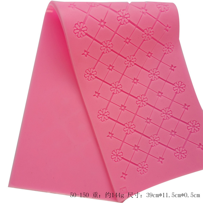 Lace Silicone Fondant Mold, Wedding Cake Border Decorating Tool, Hollow Pattern Chocolate Lace Mat for Dessert Edging