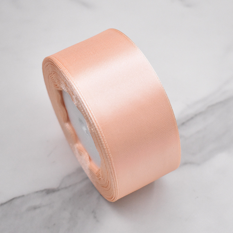 4cm Wide Solid Satin Ribbon Roll DIY Rose Flower Making Bow Ribbon Gift Wrapping Bouquet Packaging Wedding Party Hanging Decorative Ribbon