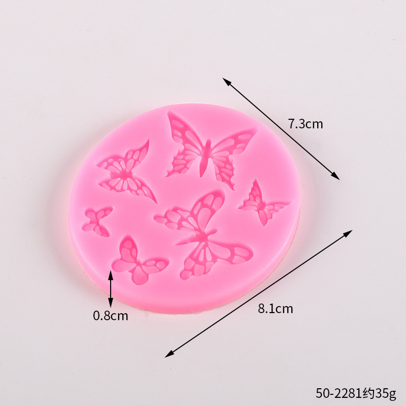 Bird, Butterfly & Rose Silicone Fondant Molds, Floral & Animal Shapes for Cake Decorating, Sugarcraft & Baking