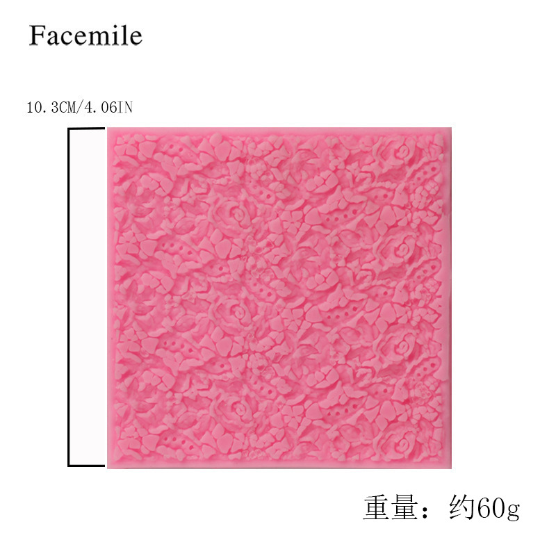 Lace Silicone Fondant Mold, Wedding Cake Border Decorating Tool, Hollow Pattern Chocolate Lace Mat for Dessert Edging