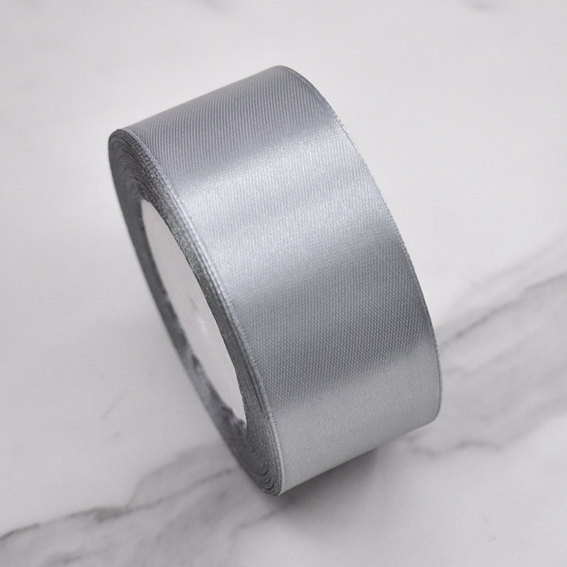 4cm Wide Solid Satin Ribbon Roll DIY Rose Flower Making Bow Ribbon Gift Wrapping Bouquet Packaging Wedding Party Hanging Decorative Ribbon