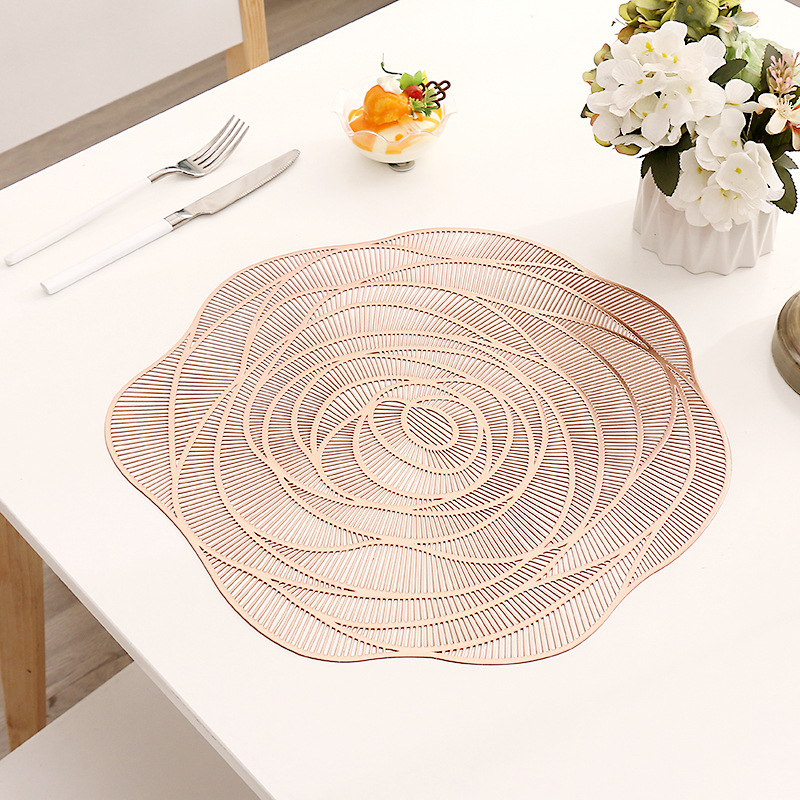Statement Table Setting: Rose Patterned Coasters & Placemats for Special Moments