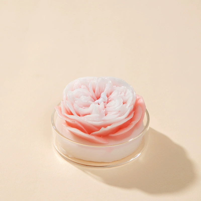 Austin Rose Shaped Scented Candle, Floral Soy Candle Valentine Birthday Wedding Gift Home Decor