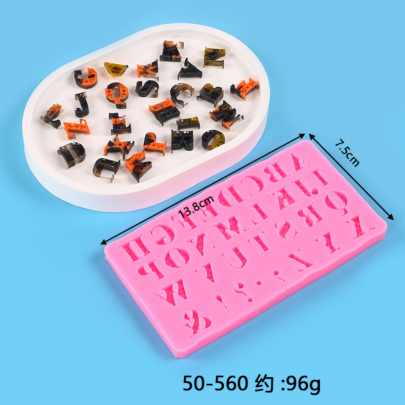DIY Baking Uppercase Letter & Number Silicone Molds, Liquid Silicone Molds for Cake Decorating, Fondant, Clay & Chocolate