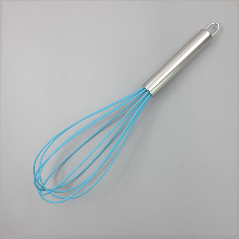 Stainless Steel Handle Silicone Whisk - 8/10/12 Inch Heat Resistant Kitchen Mixer
