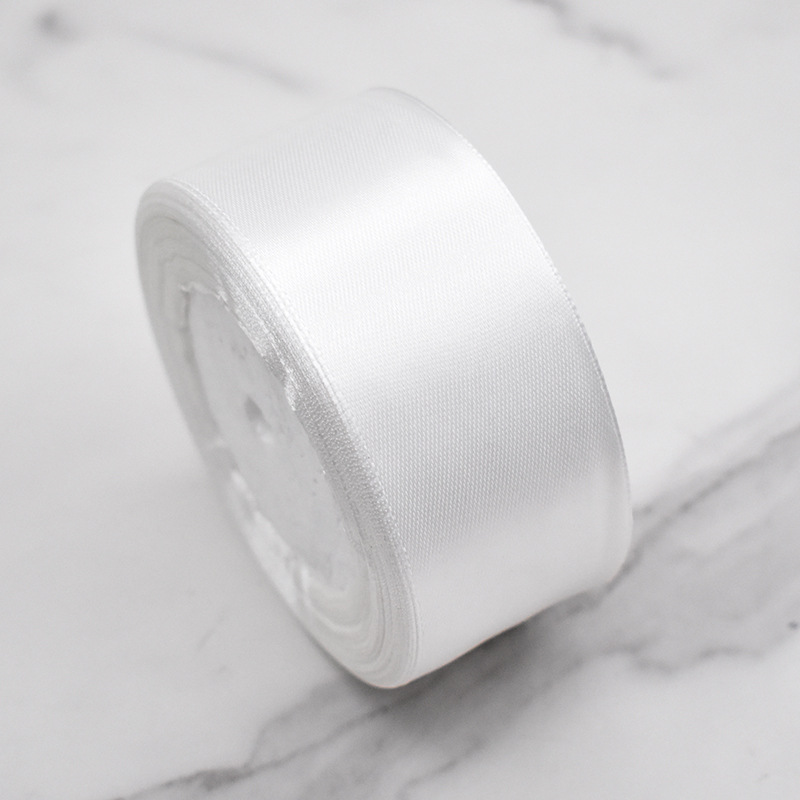 4cm Wide Solid Satin Ribbon Roll DIY Rose Flower Making Bow Ribbon Gift Wrapping Bouquet Packaging Wedding Party Hanging Decorative Ribbon