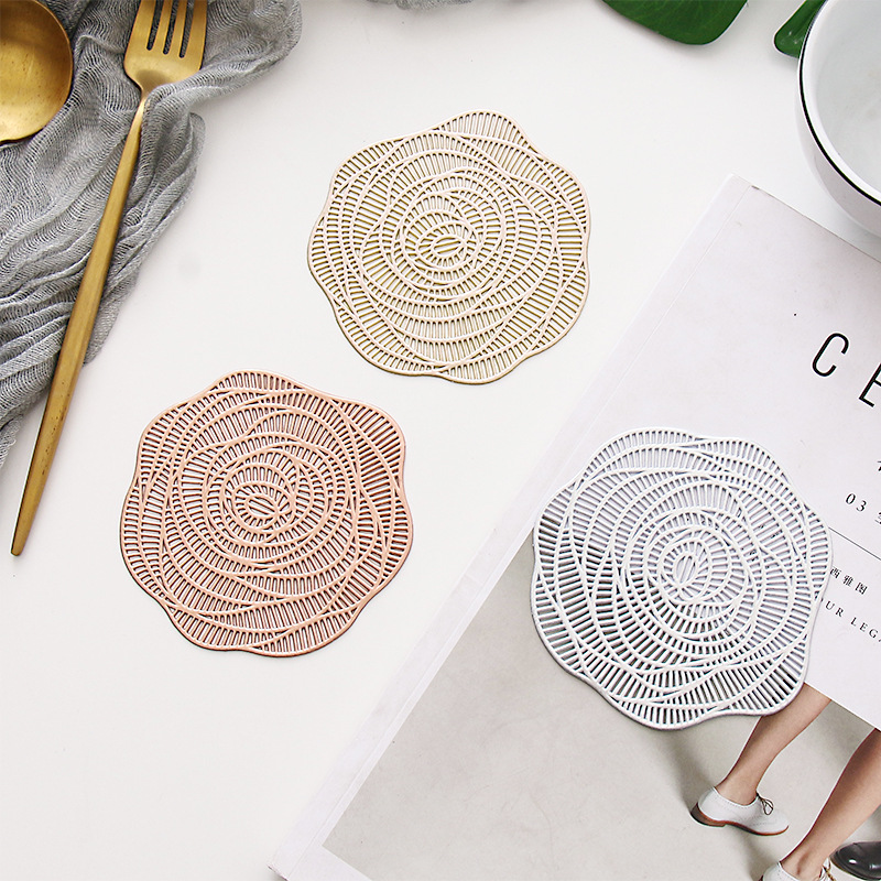Statement Table Setting: Rose Patterned Coasters & Placemats for Special Moments