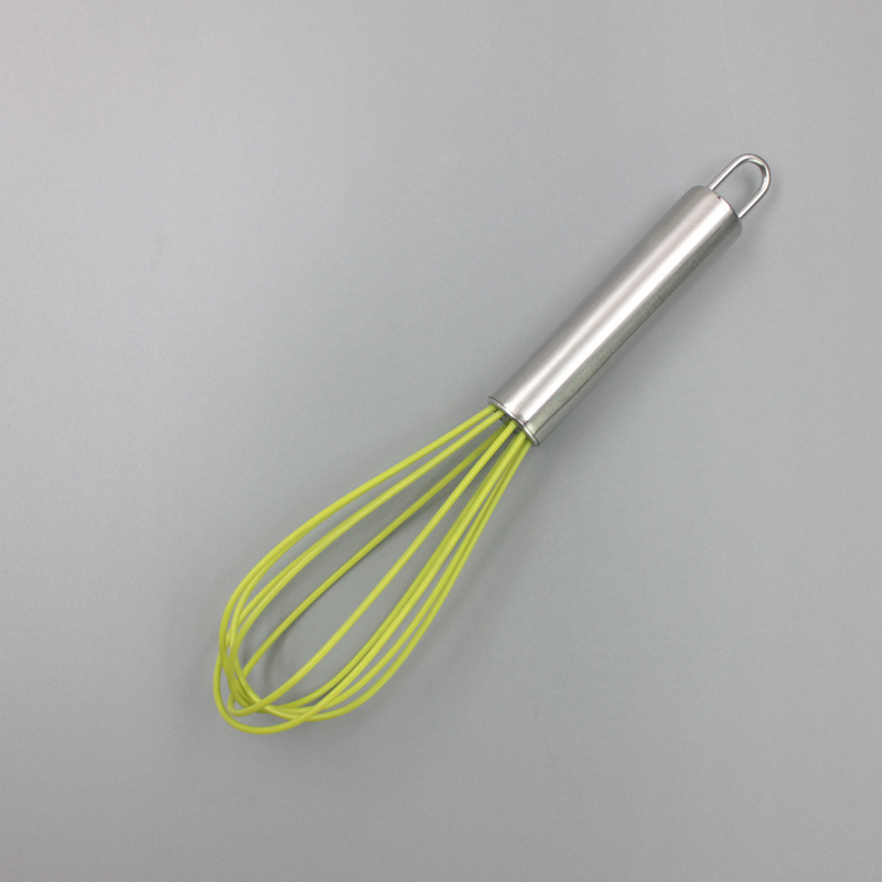 Stainless Steel Handle Silicone Whisk - 8/10/12 Inch Heat Resistant Kitchen Mixer