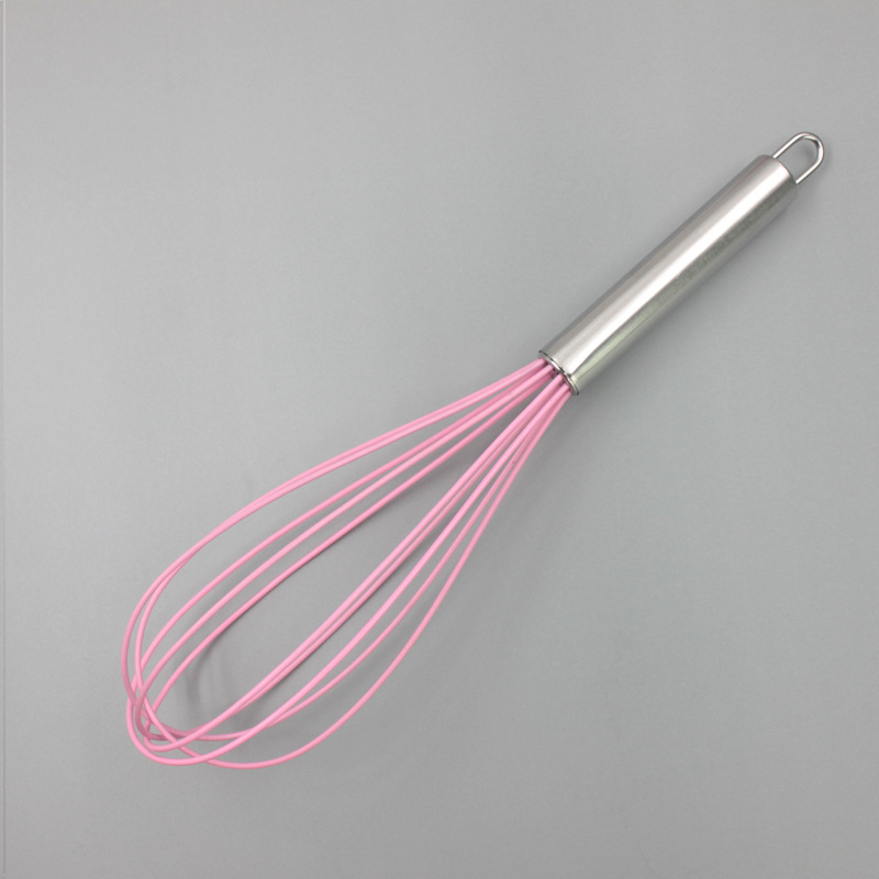 Stainless Steel Handle Silicone Whisk - 8/10/12 Inch Heat Resistant Kitchen Mixer