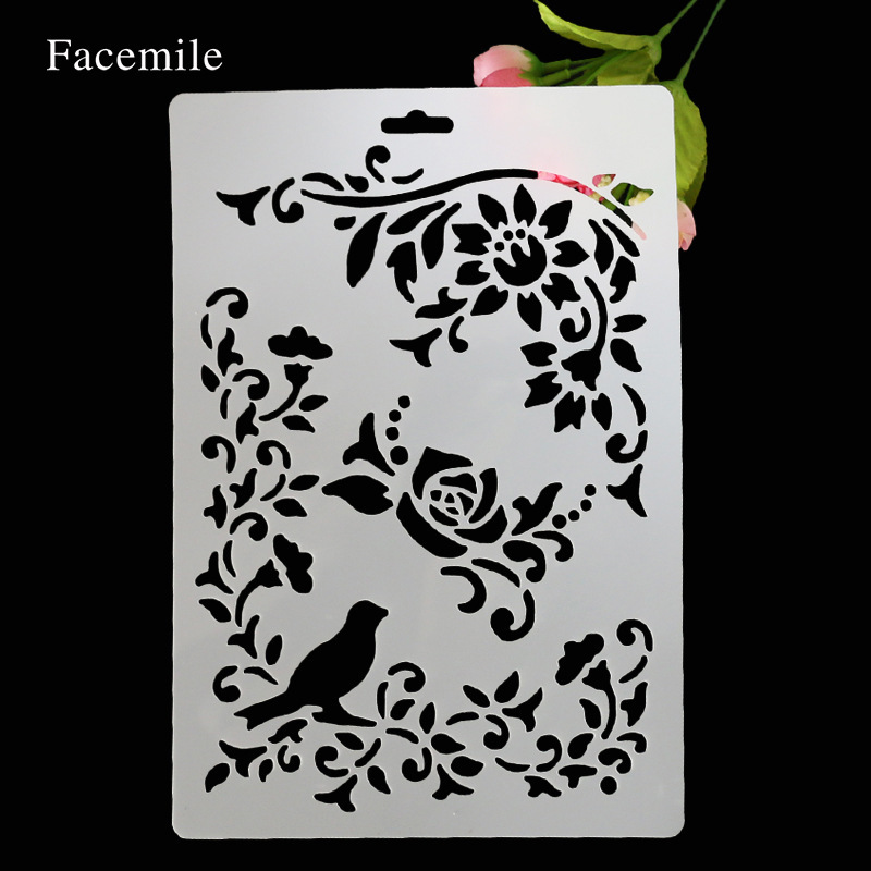 Cake Stencils Set, Lace & Floral Border Templates, 4-Piece Fondant Embossing Molds for Dessert Decorating, Spray & Airbrush Cake Stencils