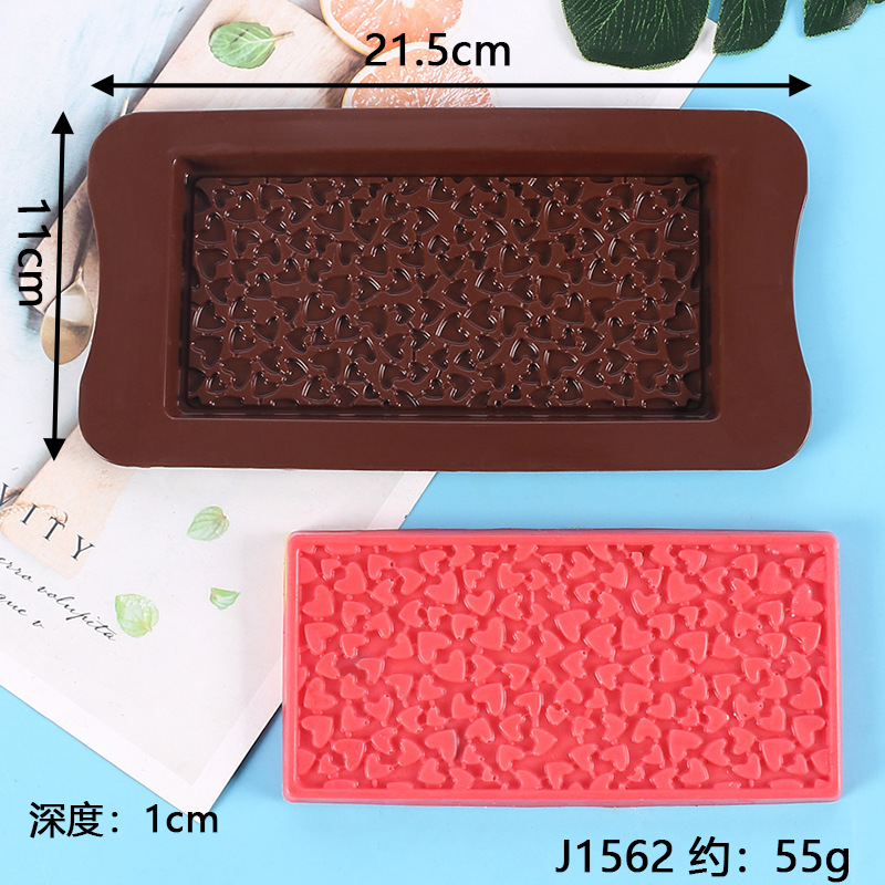 DIY Silicone Chocolate Bar Molds - Building Block & Geometric Pattern Molds for Fondant, Cake Decorating & Baking