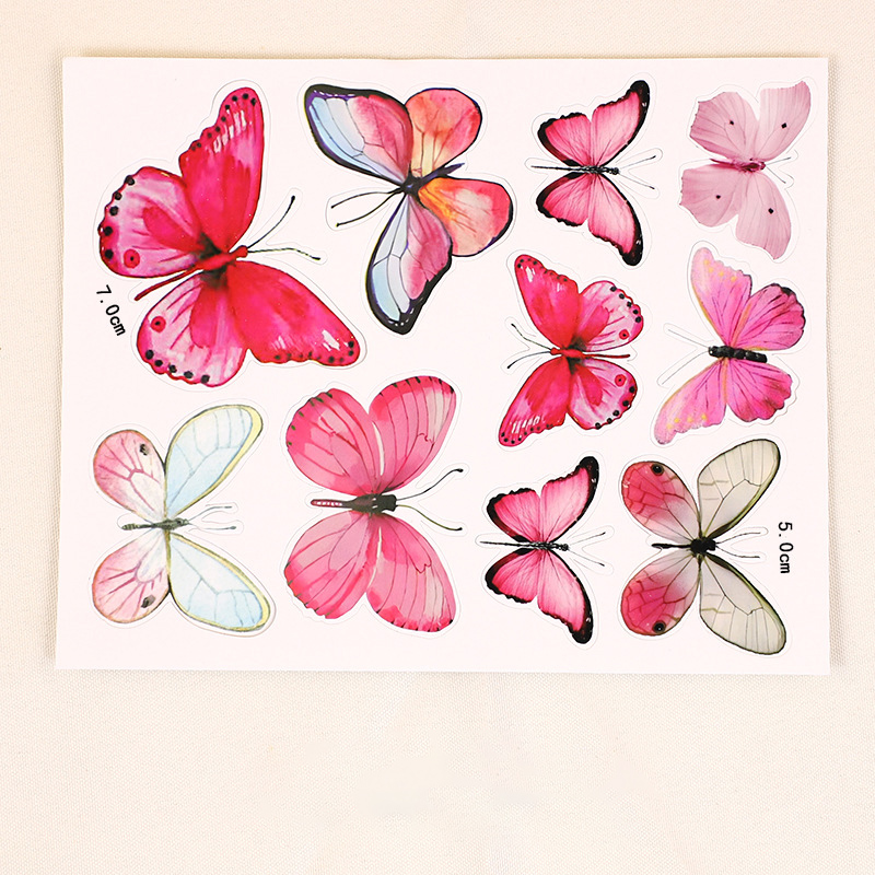 DIY Colorful Glittering Gold-Foil Butterflies & Wave Flags - Baking Toppers for Birthday Cakes, Perfect for Decorating Internet-Famous Dessert Tables