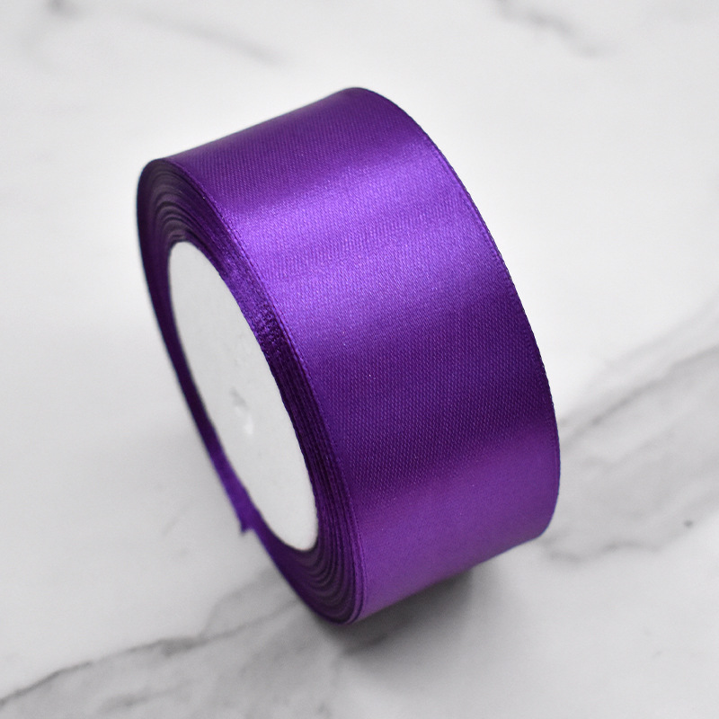 4cm Wide Solid Satin Ribbon Roll DIY Rose Flower Making Bow Ribbon Gift Wrapping Bouquet Packaging Wedding Party Hanging Decorative Ribbon