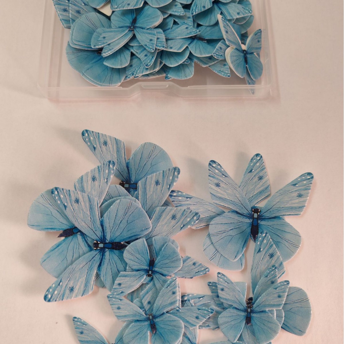 Rainforest Butterfly Collection | 72 Edible Wafer Butterflies in Tropical Color Spectrum, Gradient Wing Designs Mimicking Morpho & Swallowtail Species, Vibrant Garden Party Cake Decor