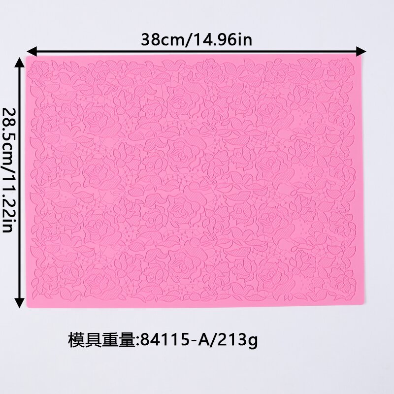 Lace Silicone Fondant Mold, Wedding Cake Border Decorating Tool, Hollow Pattern Chocolate Lace Mat for Dessert Edging
