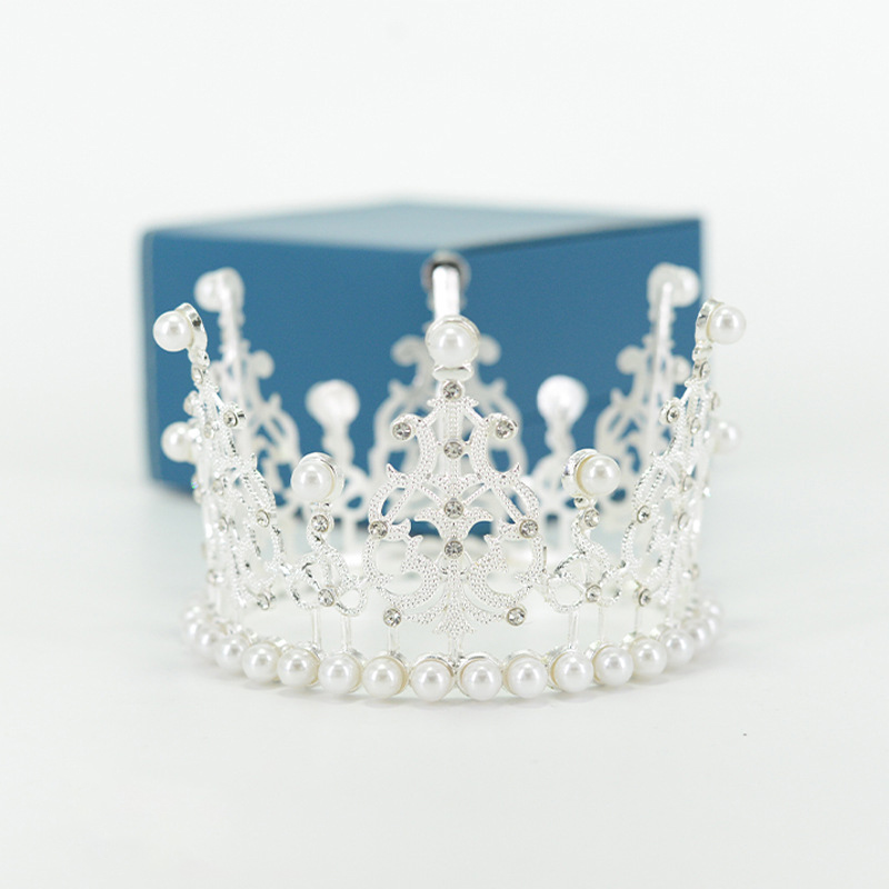 Baby-Style Bridal Crown & Tiara | Princess Lace Headband | Birthday Cake Decoration | Cross-Border Hair Accessories for Weddings, Birthdays