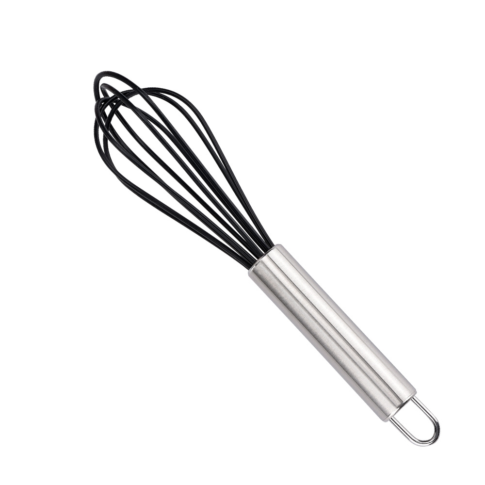 Stainless Steel Handle Silicone Whisk - 8/10/12 Inch Heat Resistant Kitchen Mixer